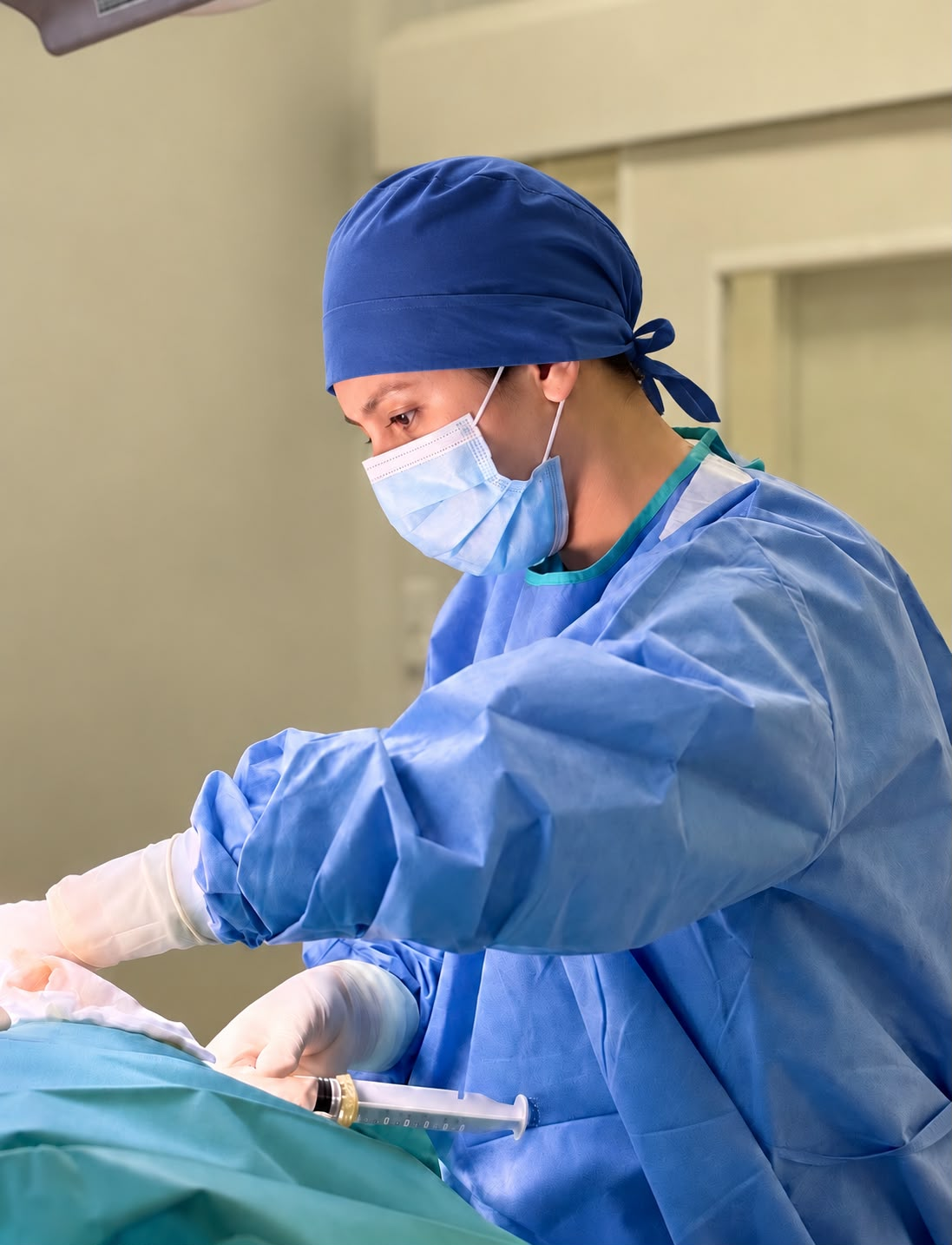 Dr. Bianca Chiorean în sala de operație